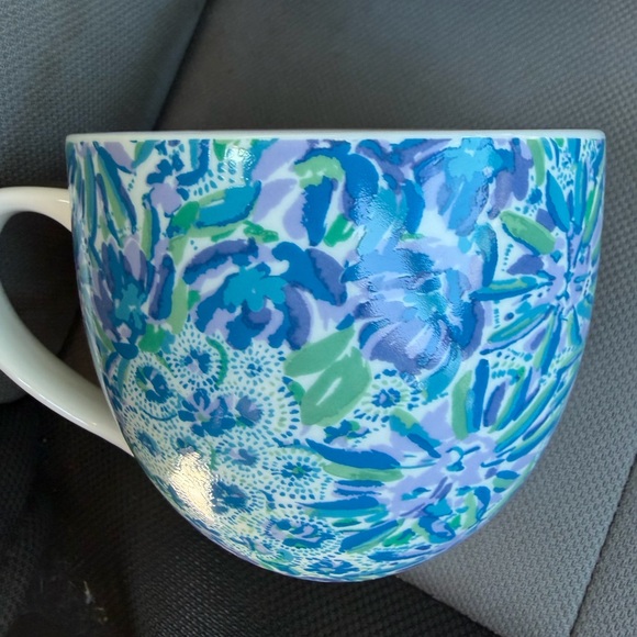 Lilly Pulitzer Blue and Green Floral Mug - Picture 2 of 4